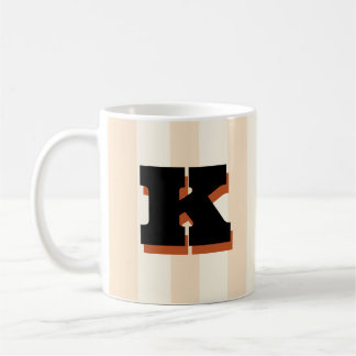 Fette benutzerdefinierte Initiale, personalisierte Kaffeetasse