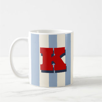 Fette benutzerdefinierte Initiale, personalisierte Kaffeetasse
