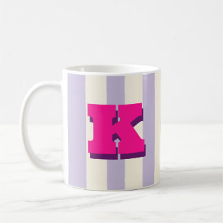 Fette benutzerdefinierte Initiale, personalisierte Kaffeetasse