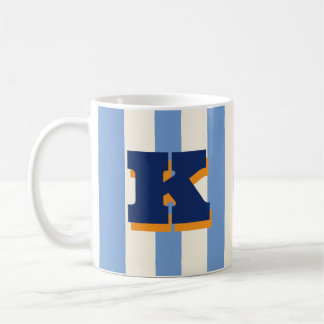 Fette benutzerdefinierte Initiale, personalisierte Kaffeetasse