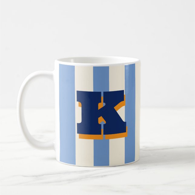 Fette benutzerdefinierte Initiale, personalisierte Kaffeetasse (Links)