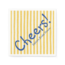 Fette blaue Cheers gelbe Streifen Brautparty