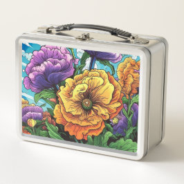 Fette Blume Metall Brotdose
