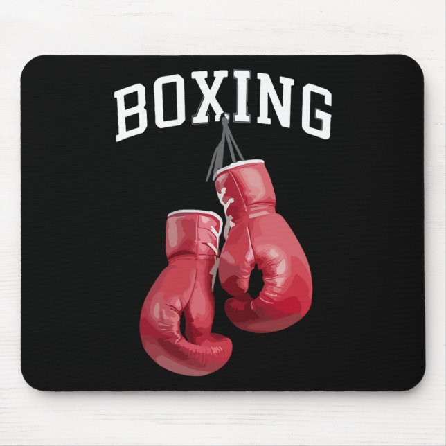Fette Boxhandschuhe Boxen Kickboxen Boxfan  Mousepad (Vorne)