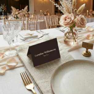 Fette braune Typografie - individuelle Hochzeitspl Tischnummer