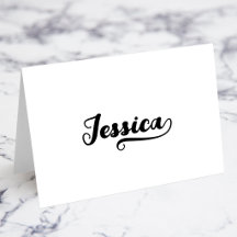 Fette Brush Script A Swash Namensplatzkarten