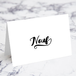 Fette Brush Script F Swash Namensplatzkarten Tischnummer