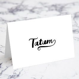 Fette Brush Script M Swash Namensplatzkarten Tischnummer