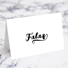 Fette Brush Script Q Swash Namens Karten