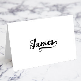 Fette Brush Script S Swash Namens Karten