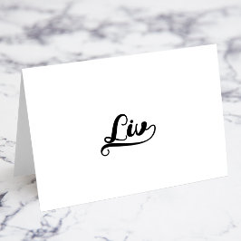 Fette Brush Script V Swash Namens Karten