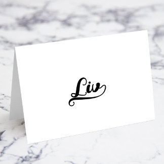 Fette Brush Script V Swash Namens Karten