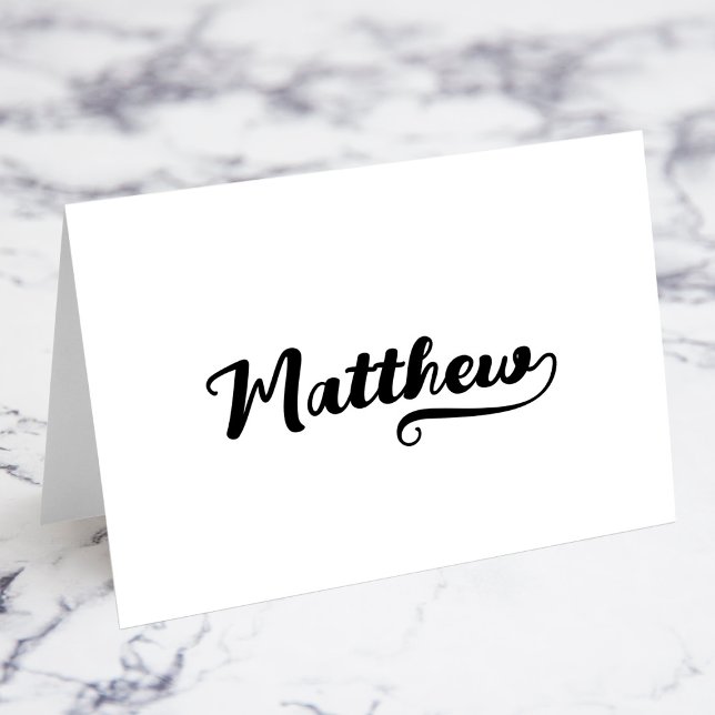 Fette Brush Script W Swash Namens Karten (Bold Brush Script W Swash Name Place Cards)