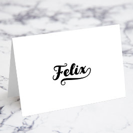 Fette Brush Script X Swash Namens Karten
