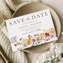 Fette Bunte Wasserfarbe Wilde Blumen Hochzeit