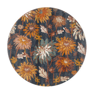 Fette Dahlie Chrysantheme chinesisches Muster Schneidebrett