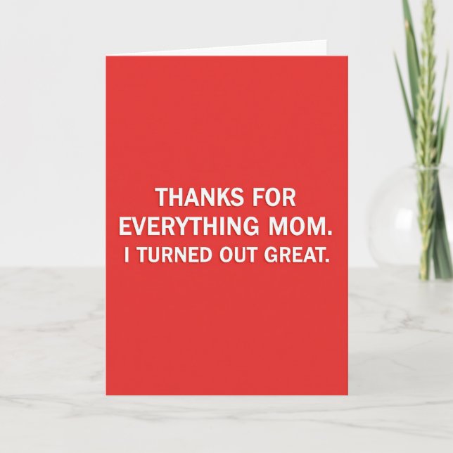 Fette Danke Mama Karte (Vorderseite)