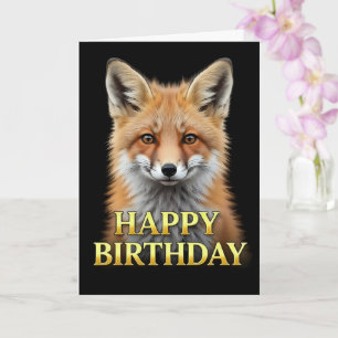 FETTE DEUTLICHE NAHAUFNAHME FUCHS GEBURTSTAGSKARTE KARTE
