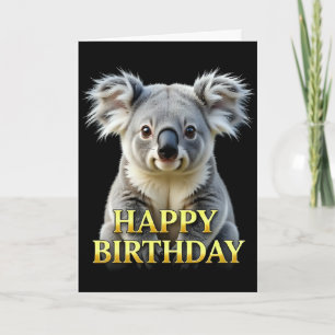 FETTE DEUTLICHE NAHAUFNAHME KOALA GEBURTSTAGSKARTE KARTE