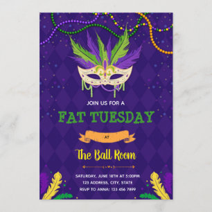 Fette Dienstag-Party Einladung