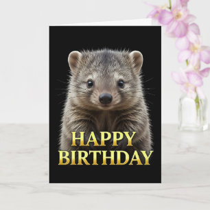 FETTE DISTINCTIVE NAHAUFNAHME WOMBAT GEBURTSTAGSKA KARTE