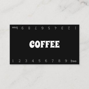 Fette doppelte Anzahl Loyalität Kaffeekarte Treuekarte