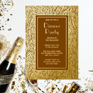 Fette Einladung Zur Dinnerparty Botanische Elegant