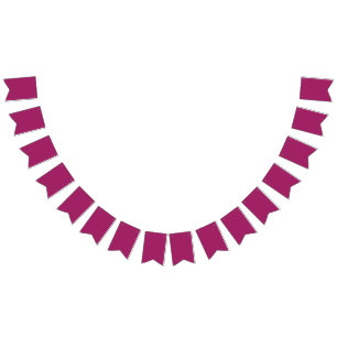 Fette Farbblock-Hochzeitseinladung – Magenta Wimpelkette