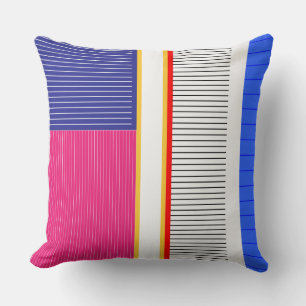 Fette Farben, feines grafisches Design Kissen