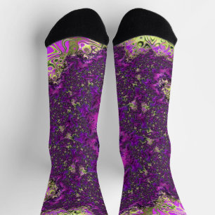 Fette farbenfrohe trippige groovige funky Fraktalk Socken