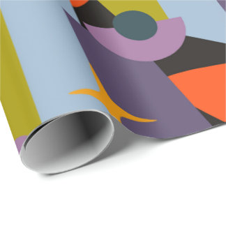 Fette Farbige Retro-Atomare 50er-Jahre-Formen-Must Geschenkpapier