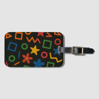 Fette Farbige Stern Geometrische Abstrakte Formen Gepäckanhänger