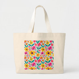 Fette florale Malerei Jumbo Stoffbeutel