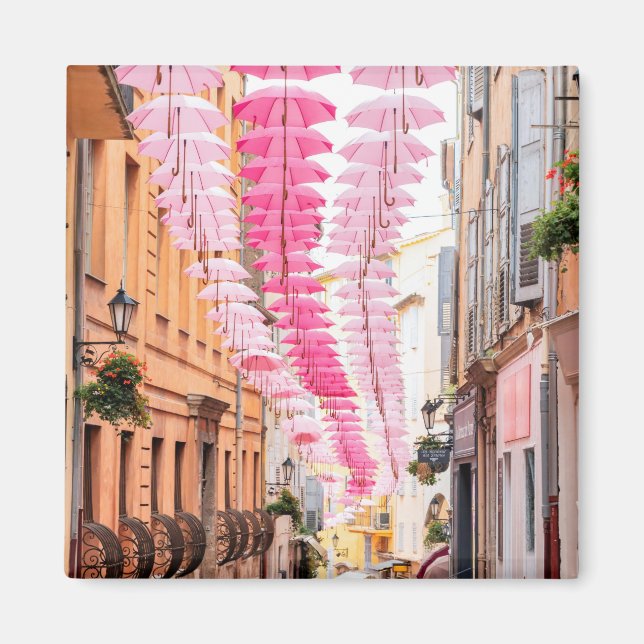 Fette France Provence streets umbrellas Magnet (Vorne)