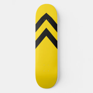Fette gelbe und schwarze Chevron-Skateboard-Decke Skateboard