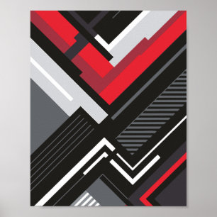 Fette geometrische Linien und Winkel Poster