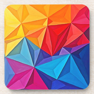 Fette geometrische Prismen-Abstrakte Kunst Getränkeuntersetzer