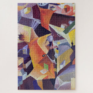 Fette geometrische Wasserfarbe abstrakte Formen Puzzle