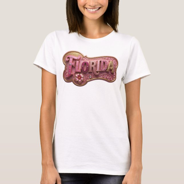 Fette Gold FLORIDA Statement T-Shirt (Vorderseite)
