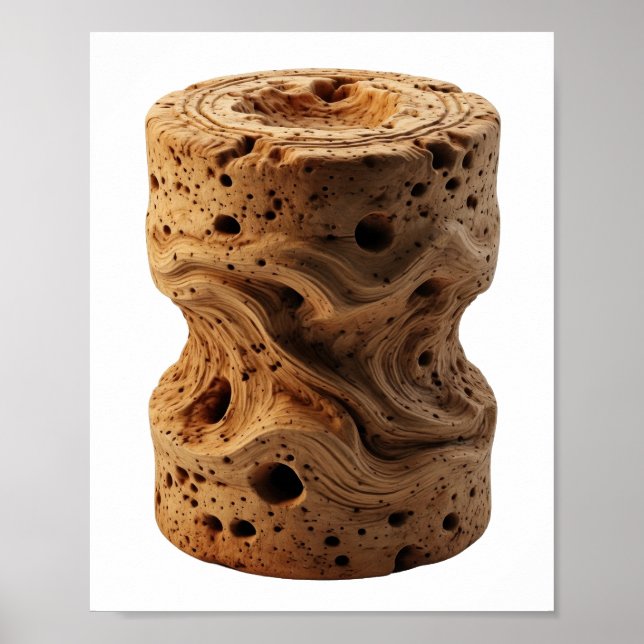 Fette graue ABSTRACT ART Statement Design Poster (Vorne)