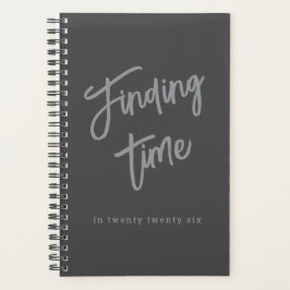 Fette graue Schrift-Typografie personalisiert Planer