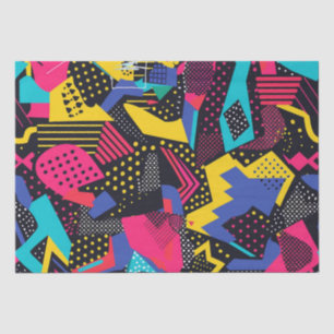 Fette helle Farben 90er Abstracte funky Kunst Must Seidenpapier