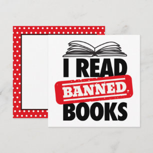Fette „Ich lese verbotene Bücher“ Buchliebhaberei  Einladung