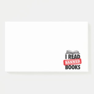 Fette “Ich lese verbotene Bücher” Buchliebhaberei  Post-it Klebezettel