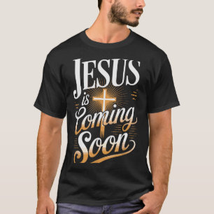 Fette Jesus Kommt Bald Christliche Bekleidung T-Shirt