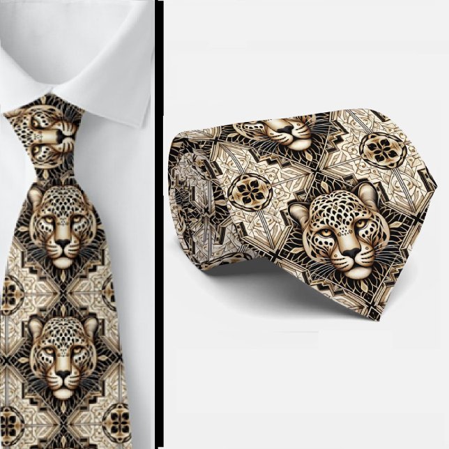 Fette Leopard-Krawatte | Männliche Herrenmode Krawatte (Von Creator hochgeladen)