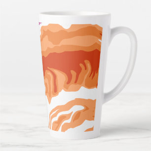 Fette Lesben-Stolz Poured Paint Latte Tasse