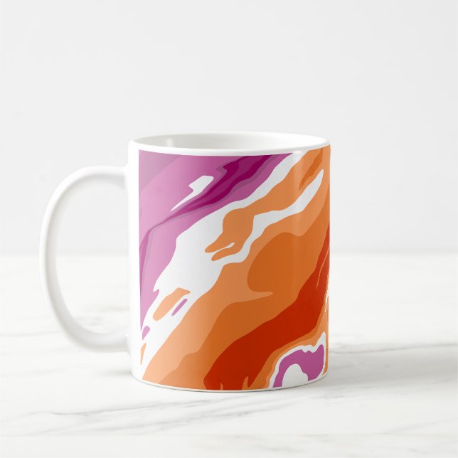 Fette Lesbische Stolz Gossene Malerei Abstract  Kaffeetasse (Links)