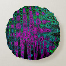 Fette Magenta Abstrakte Groovy Atomwellen