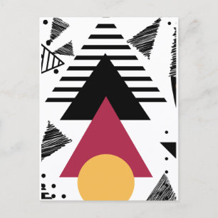 Fette minimale geometrische Formen Postkarte